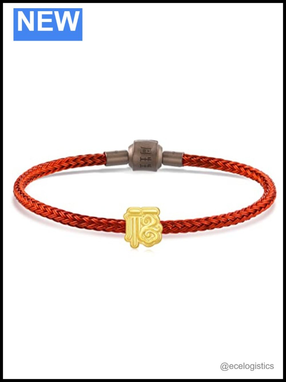999 24K Gold Mini Charm Bracelet Auspicious Cloud Felicity Women